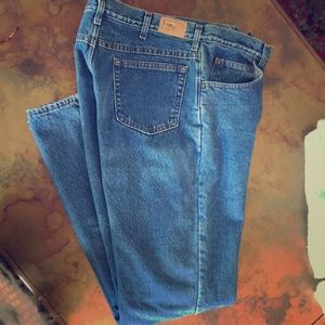 LL Bean Jeans flannel lined size 14 34 x 34 USA